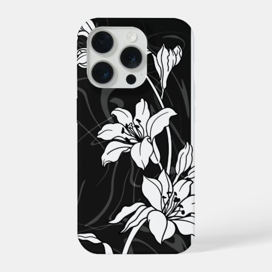 Japanese lily classic illustration  iPhone hoesje (Achterkant)