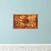 JAPANESE LITERATUUR, Antiek, Art Poster Canvas Afdruk (Insitu (Houten vloer))