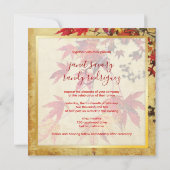 JAPANESE MAPLE/FALL WEDDING INVITATIONS KAART (Achterkant)