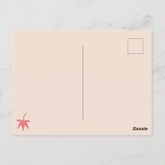 Japanese Maple Tree Postcard Briefkaart (Achterkant)
