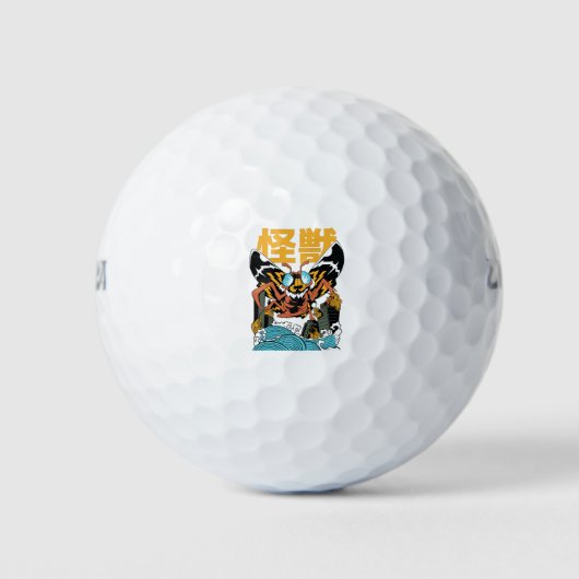 Japanese monster moth kaiju golfballen (Voorkant)
