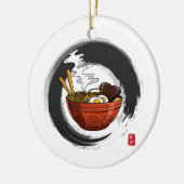 Japanese Noodle Soup Ramen Soba Personalized Keramisch Ornament (Links)