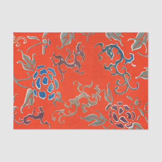 JAPANESE PATTERN RED Tissue Paper Tissuepapier (Voorkant)
