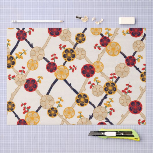 Japanese Plum Blossom Pattern Tissuepapier (Craft)