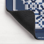 JAPANESE PROVERB TEA POT Cross Stitch Style Design Muismat (Hoek)