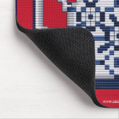 JAPANESE PROVERB TEA POT Cross Stitch Style Design Muismat (Hoek)