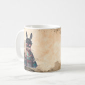 Japanese Rabbit Mask Kimono Mug Koffiemok (Voorkant links)