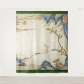 JAPANESE RABBIT OVER DE MOON Tapestry Wandkleed (Voorkant)