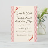 Japanese Sakura Asanoha Save the Date (Debout devant)