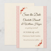 Japanese Sakura Asanoha Save the Date (Devant / Derrière)