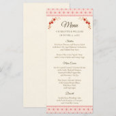 Japanese Sakura Asanoha Wedding Menu (Devant / Derrière)