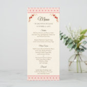 Japanese Sakura Asanoha Wedding Menu (Debout devant)
