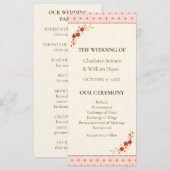 Japanese Sakura Asanoha Wedding Program Programma (Voorkant / Achterkant)