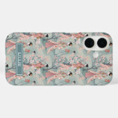 Japanese Sakura Geisha Pattern Monogrammed Case-Mate iPhone Case (Achterkant (horizontaal))
