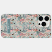 Japanese Sakura Geisha Pattern Monogrammed Case-Mate iPhone Case (Achterkant (horizontaal))
