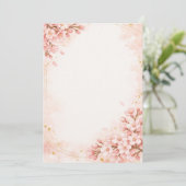 Japanese Sakura & Gold Wedding Invitation (Debout devant)