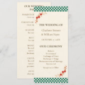 Japanese Sakura Ichimatsu Wedding Program Programma (Voorkant / Achterkant)
