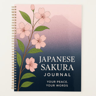 Japanese Sakura Journal: Nature-Inspired Notebook  Planner