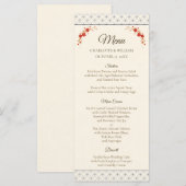 Japanese Sakura Shippo Wedding Menu (Devant / Derrière)