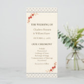 Japanese Sakura Shippo Wedding Program Programma (Staand voorkant)