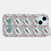 Japanese Sakura Umbrella Pattern Monogrammed Case-Mate iPhone Case (Achterkant (horizontaal))