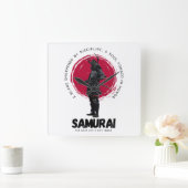 Japanese Samarai Wall Clock Vierkante Klok (Huis)