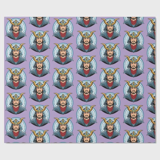 Japanese samurai cadeaupapier (Vlak)