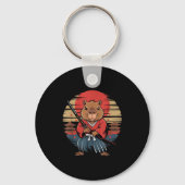 Japanese Samurai Capybara  Sleutelhanger (Voorkant)