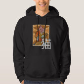Japanese Samurai Ninja Cat Warrior Retro Samurai Hoodie (Voorkant)