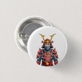 Japanese samurai ronde button 3,2 cm (Voorkant /achterkant)