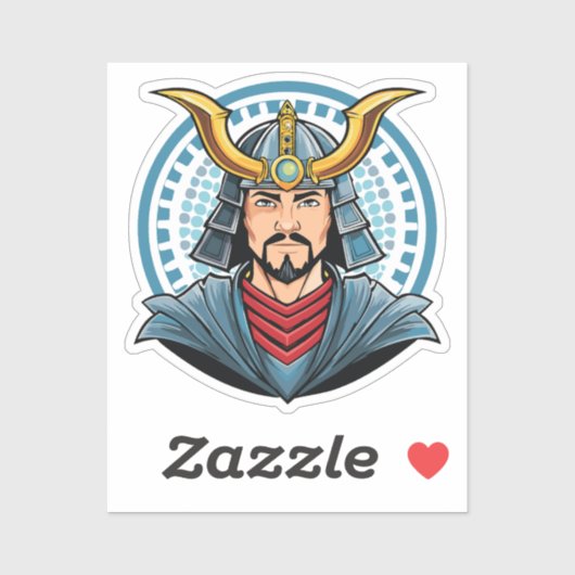 Japanese samurai sticker (Vel)