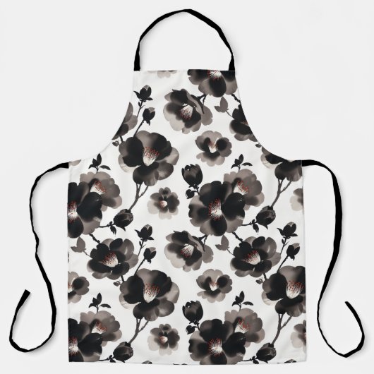 Japanese-style camellias schort (Voorkant)