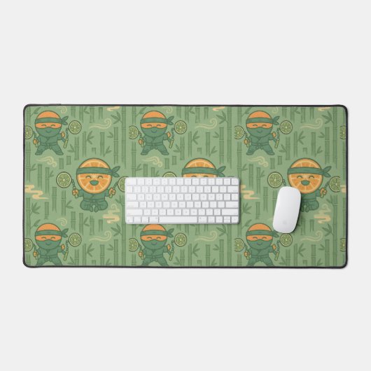 Japanese Style Orange Ninja Repeating Bureaumat (Keyboard & Muis)