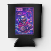 Japanese Synthwave Sci Fi UFO Skeleton Cool Gamer Blikjeskoeler (Voorkant)