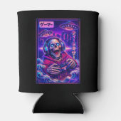 Japanese Synthwave Sci Fi UFO Skeleton Cool Gamer Blikjeskoeler (Achterkant)
