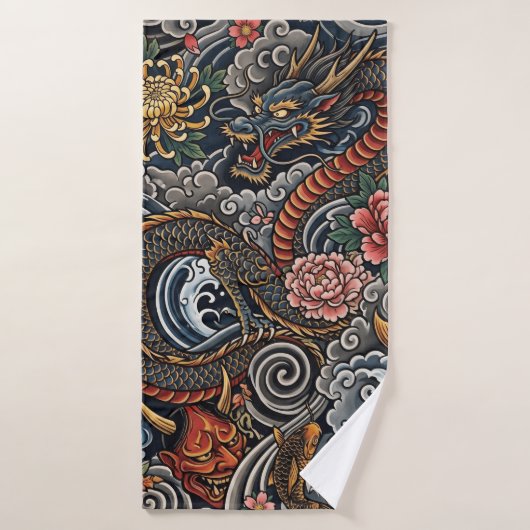 Japanese tattoo art (Serviette de bain)