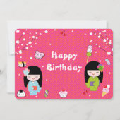 Japanese Tea Party Invitation Kaart (Achterkant)