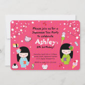 Japanese Tea Party Invitation Kaart (Voorkant)