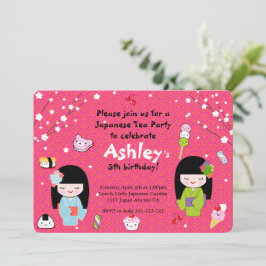 Japanese Tea Party Invitation Kaart
