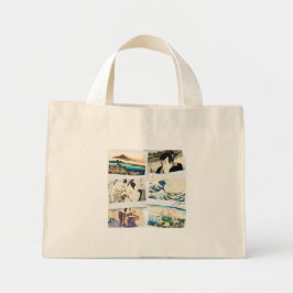 Japanese Ukiyo-e Inspired Design with Hokusai's Mini Tote Bag