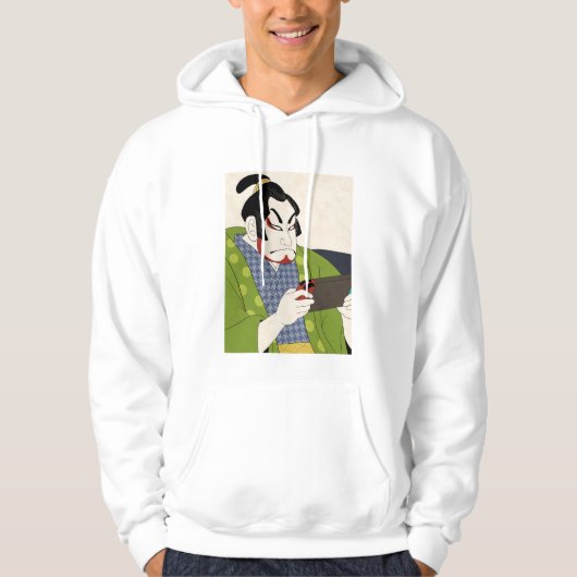 Japanese Ukiyoe Style Modern Gaming Kabuki Actor Hoodie (Voorkant)