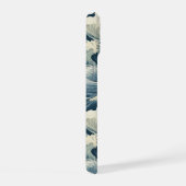 Japanese Waves Pattern Monogrammed iPhone 15 Hoesje (Rechterkant)