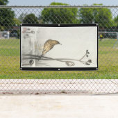 JAPANESE WOODBLOCK PRINT BIRD Banner (Insitu)