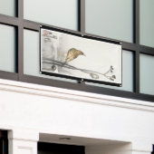 JAPANESE WOODBLOCK PRINT BIRD Banner (Buitenkant Gebouw)