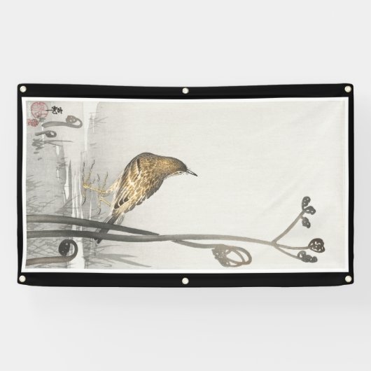 JAPANESE WOODBLOCK PRINT BIRD Banner (Horizontaal)