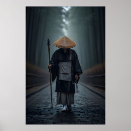 Japanese Zen Monk Poster