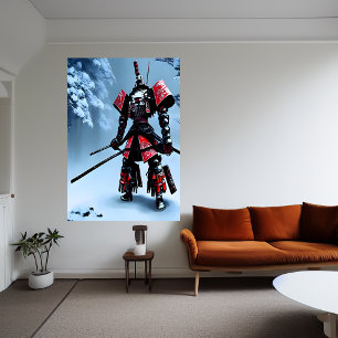 Japaneses Mech Samurai   AI Art Poster