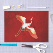 Japanner Crane Red Cherry Blossom Tissuepapier (Craft)