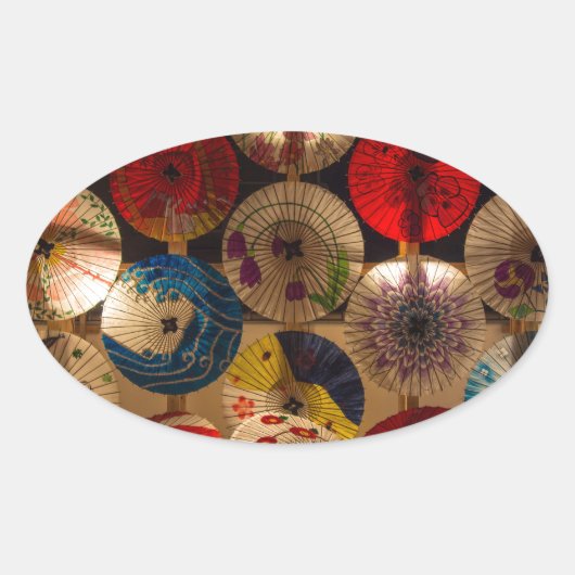 Japanners enstollingsstijl ovale sticker (Voorkant)