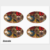 Japanners enstollingsstijl ovale sticker (Vel)